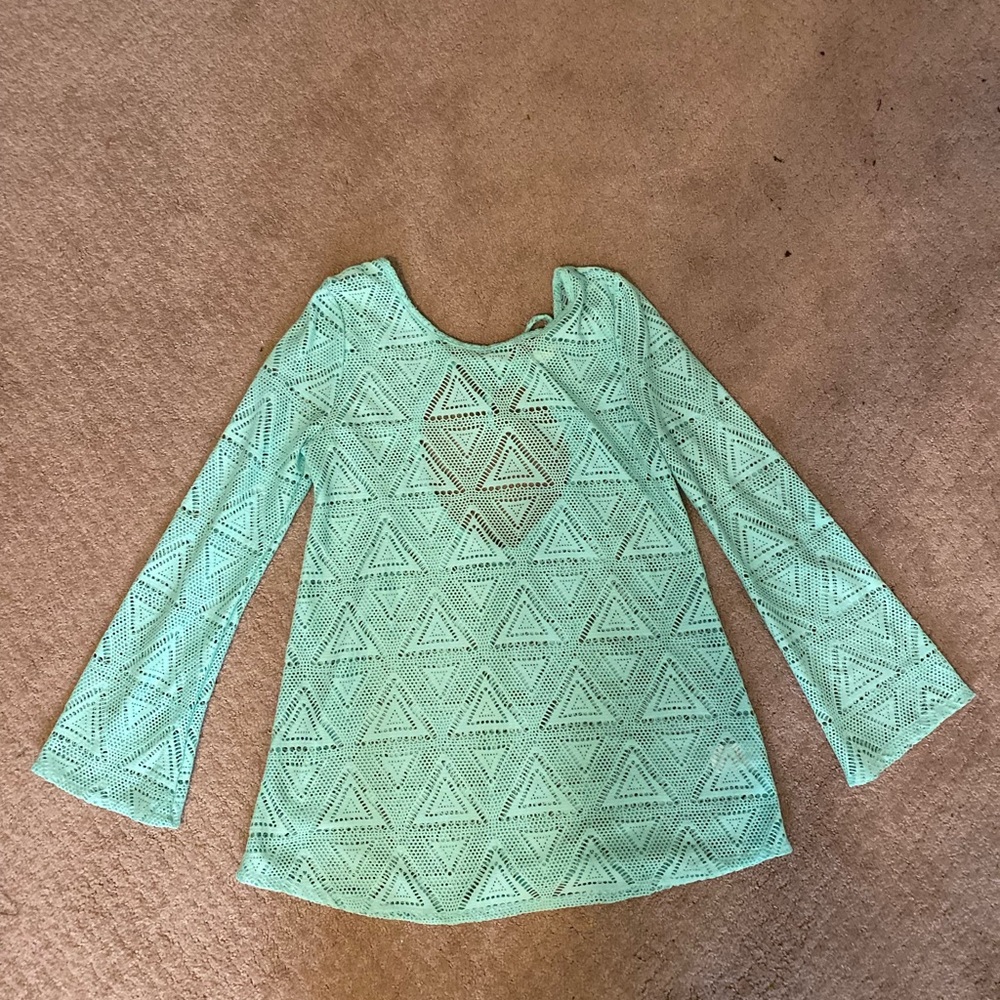 LAGACI - Woman’s pastel green beach coverup, Size: L